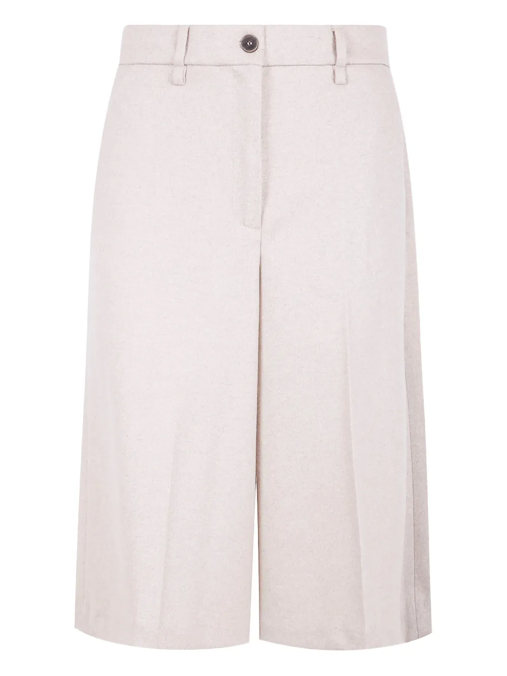 Seventy pressed-crease cotton shorts Beige