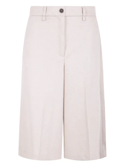 Seventy pressed-crease cotton shorts