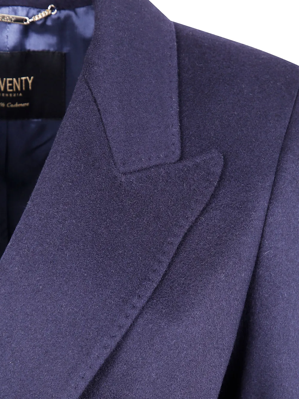 Seventy cashmere double-breasted coat Blauw