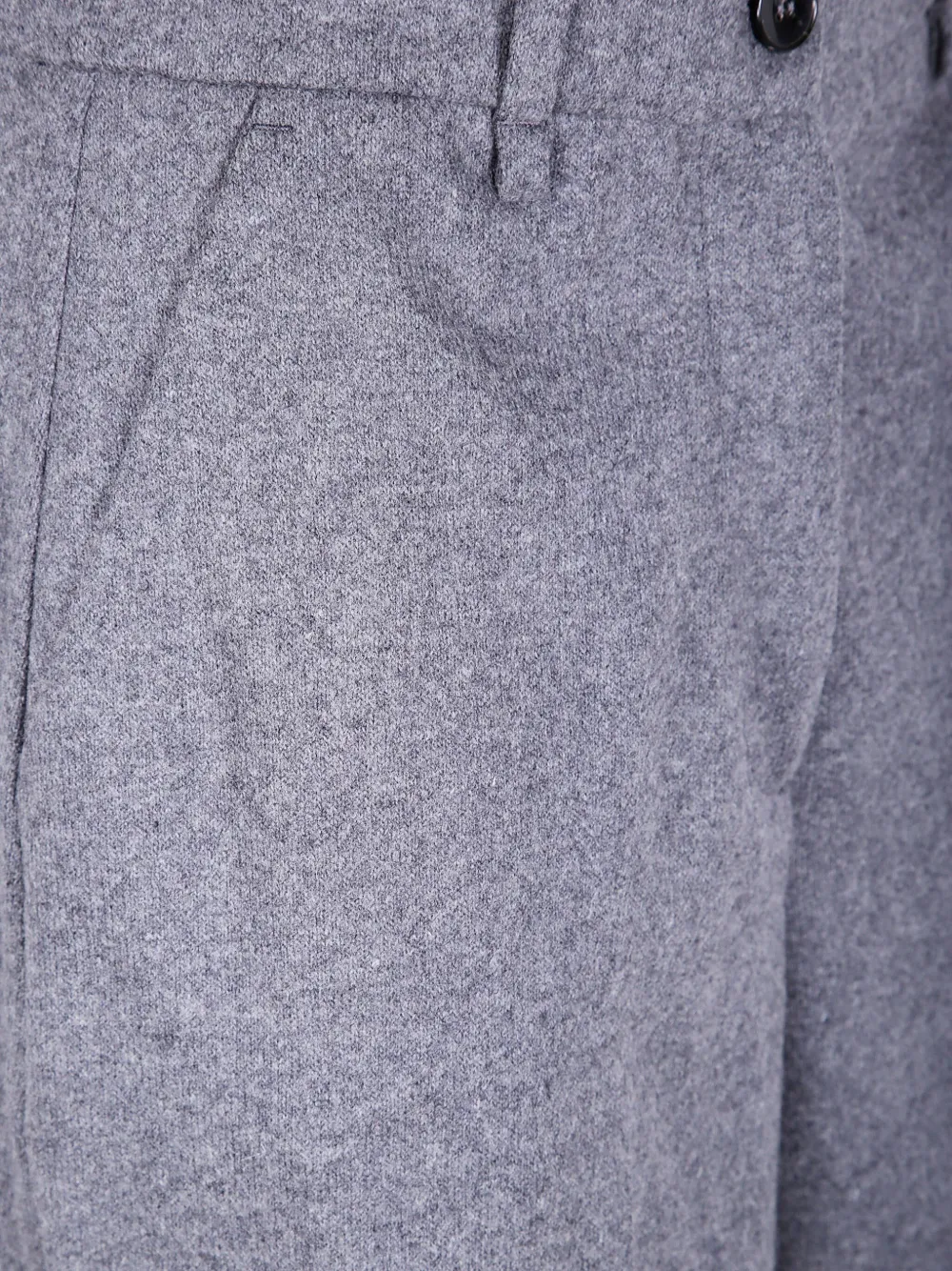 Seventy button-fastening cotton shorts Grijs