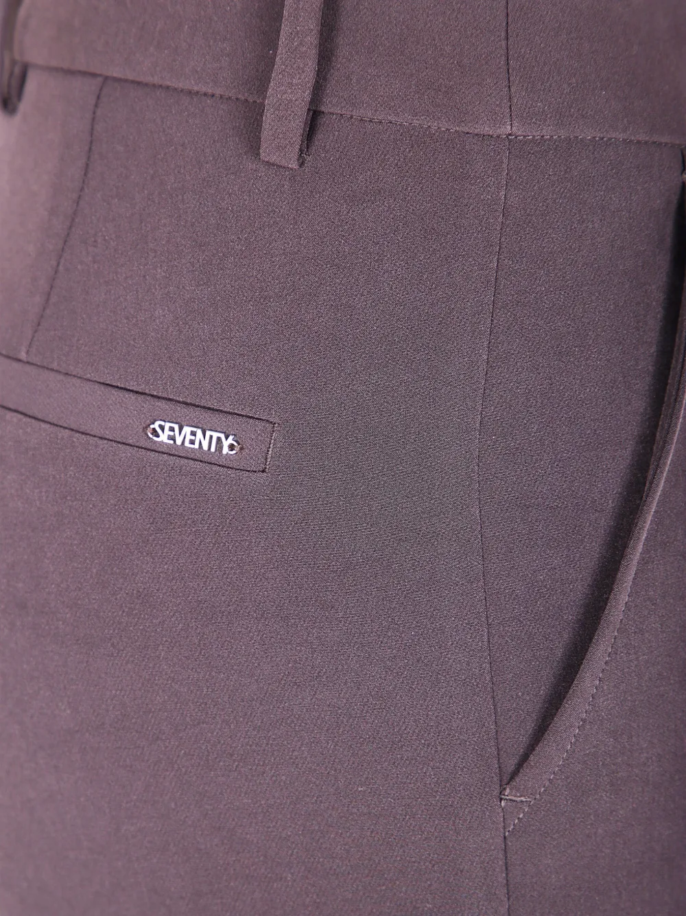 Seventy logo-plaque trousers Paars