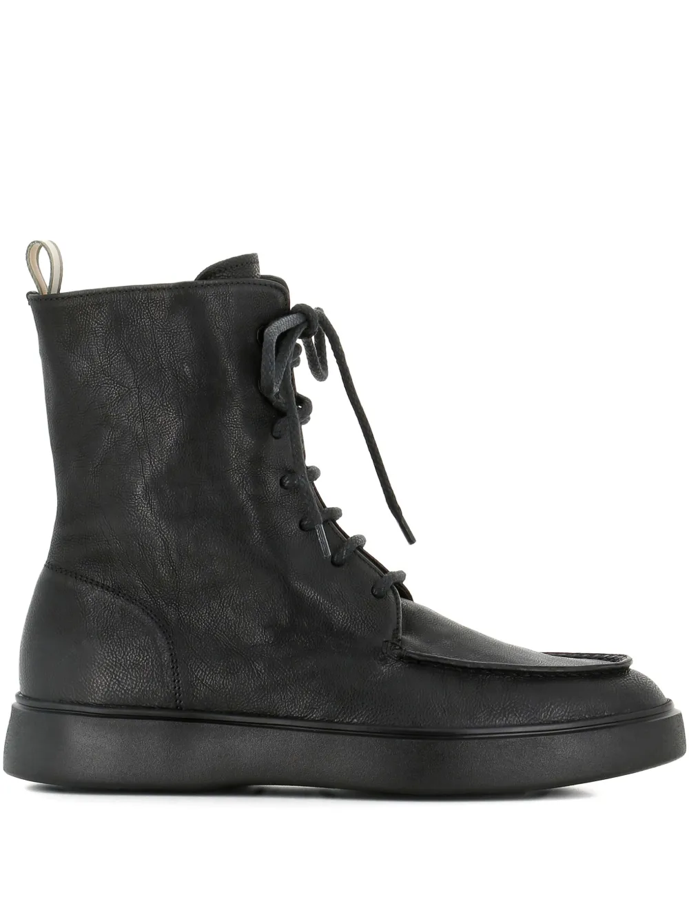 lace-up leather combat boots