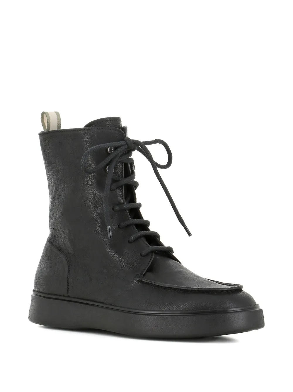 Officine Creative lace-up leather combat boots Black