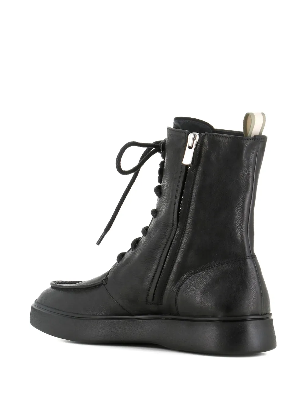 Officine Creative lace-up leather combat boots Black