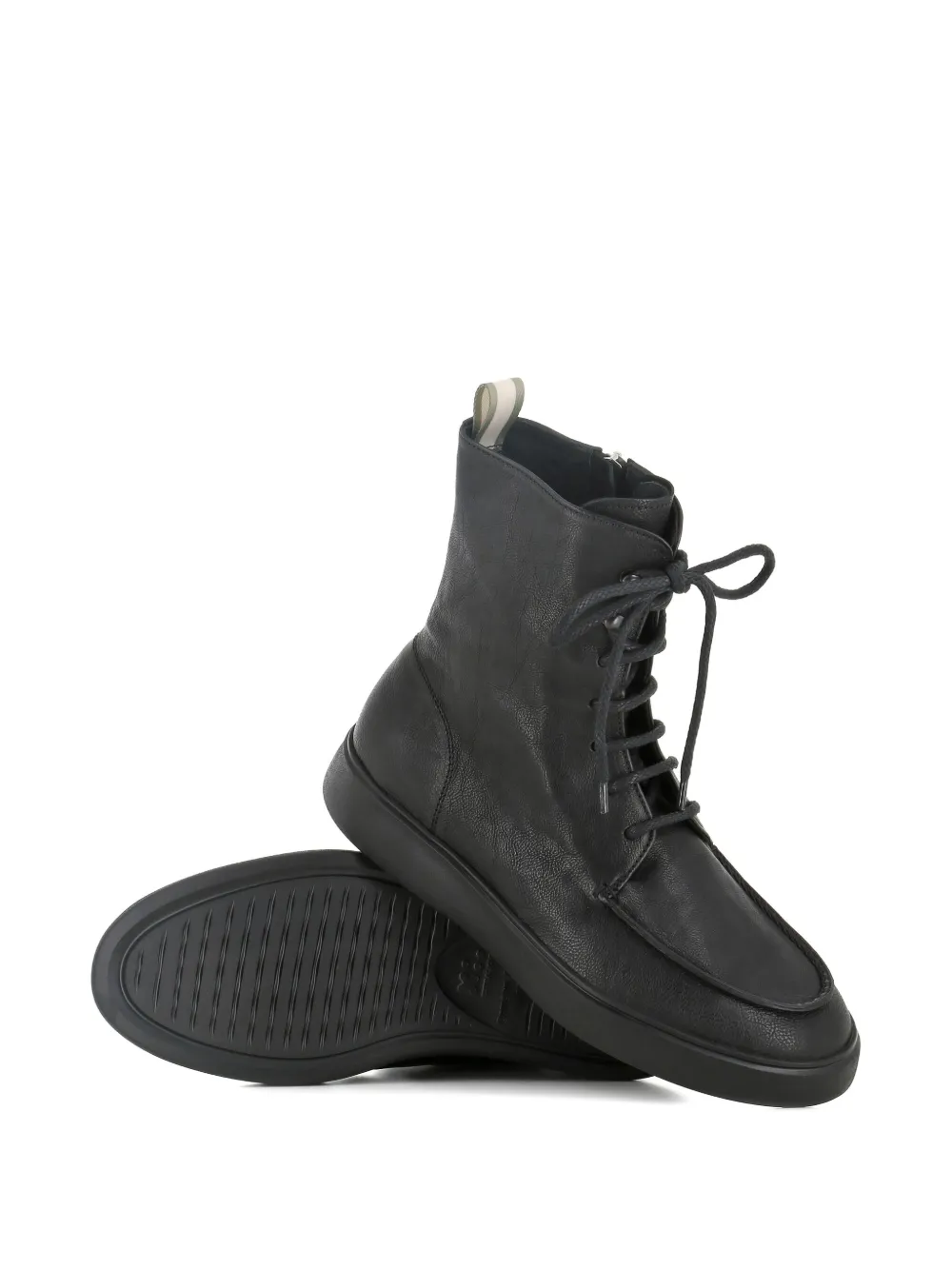 Officine Creative lace-up leather combat boots Black