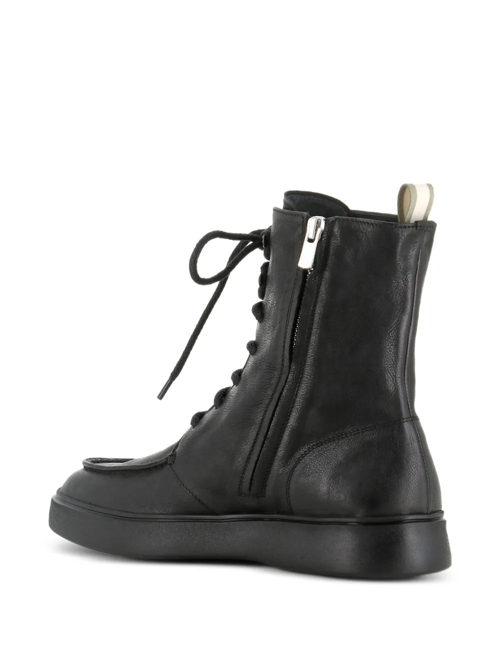Officine Creative lace-up leather combat boots Black
