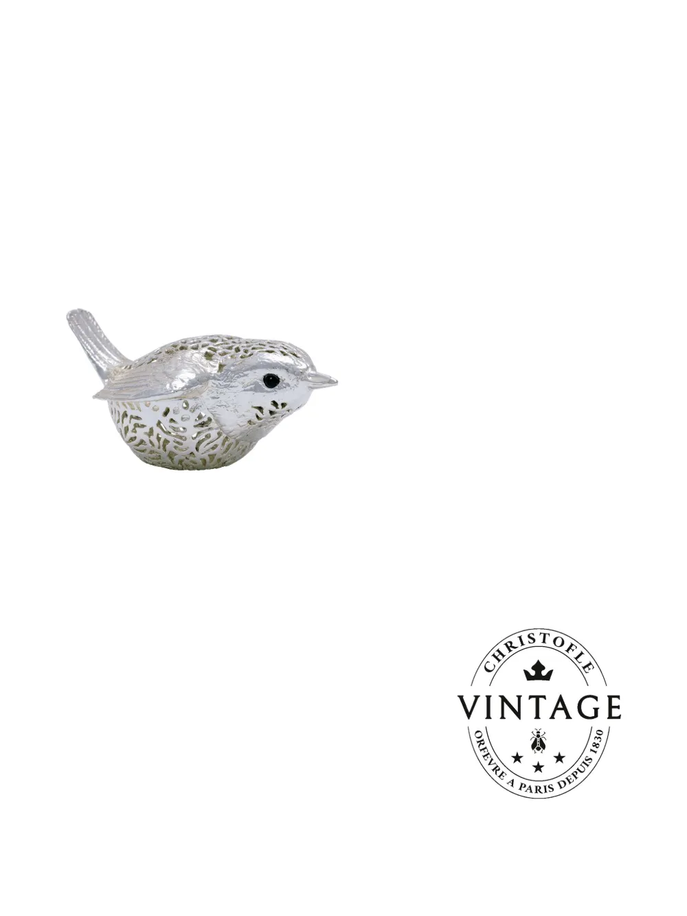 Christofle Lumière D'argent Wren Figurine In Metallic