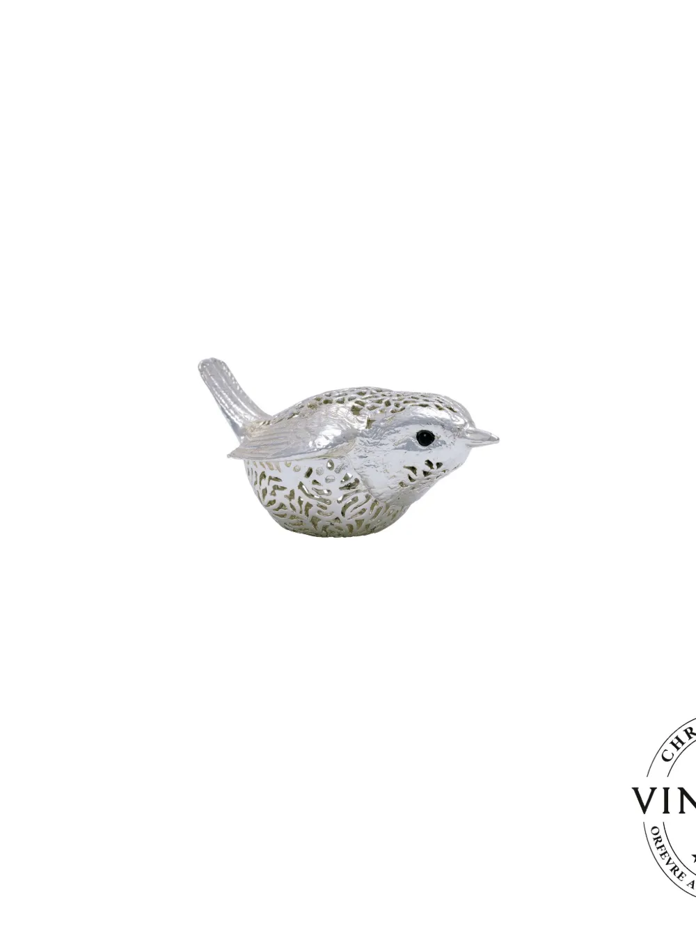 Christofle Lumière D'argent Wren Figurine In Metallic