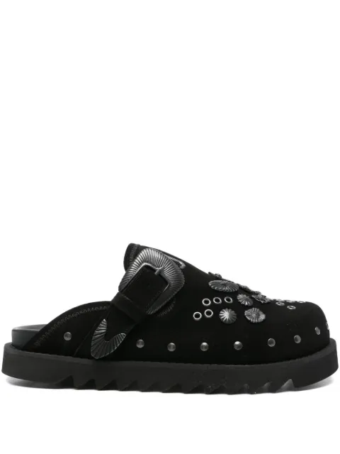 Toga Virilis buckle-embellished suede mules