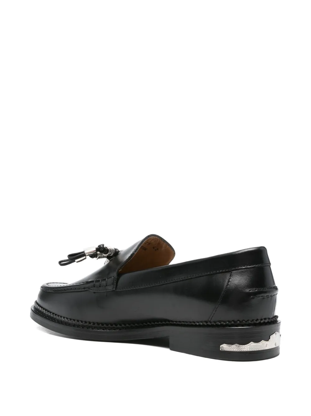 Toga Virilis tassel-embellished leather loafers Black
