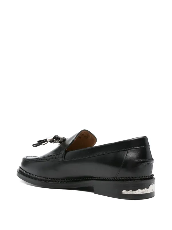Toga Virilis tassel-embellished Leather Loafers | Black | FARFETCH