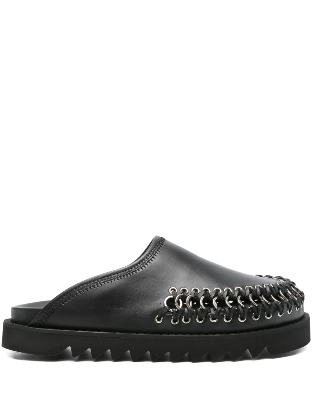 Toga Virilis chain-embellished leather mules | Black | Image 1