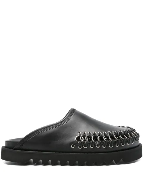 Toga Virilis chain-embellished leather mules
