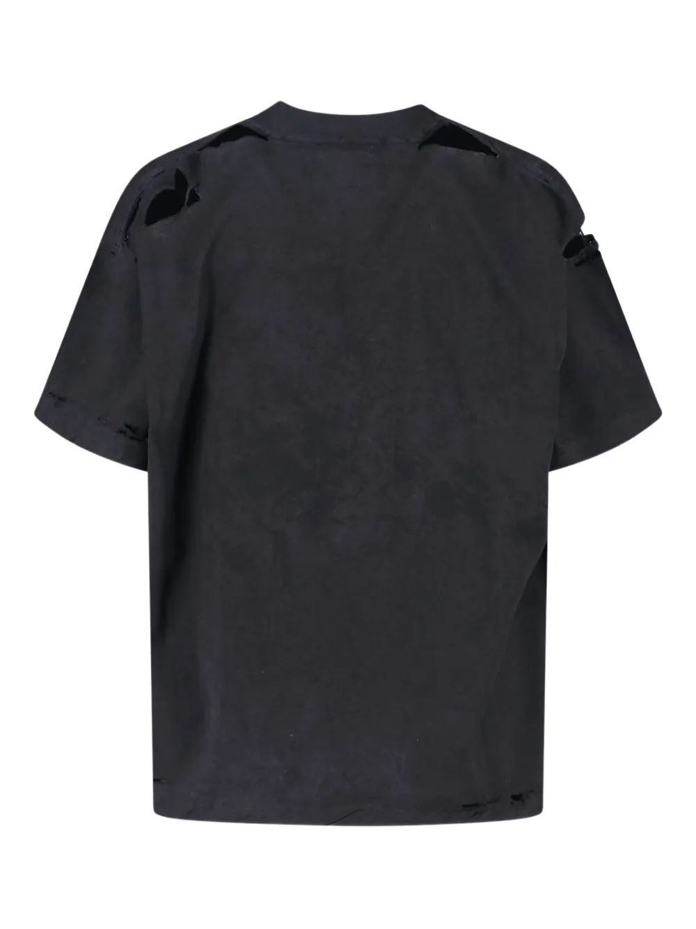 Balenciaga destroyed logo T-shirt Zwart