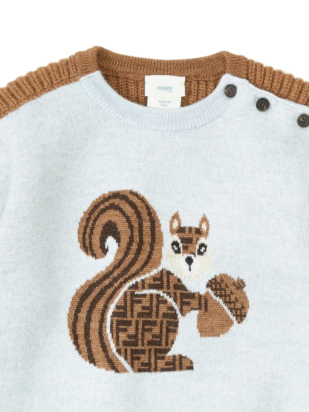 Fendi Kids Sweater met print Bruin