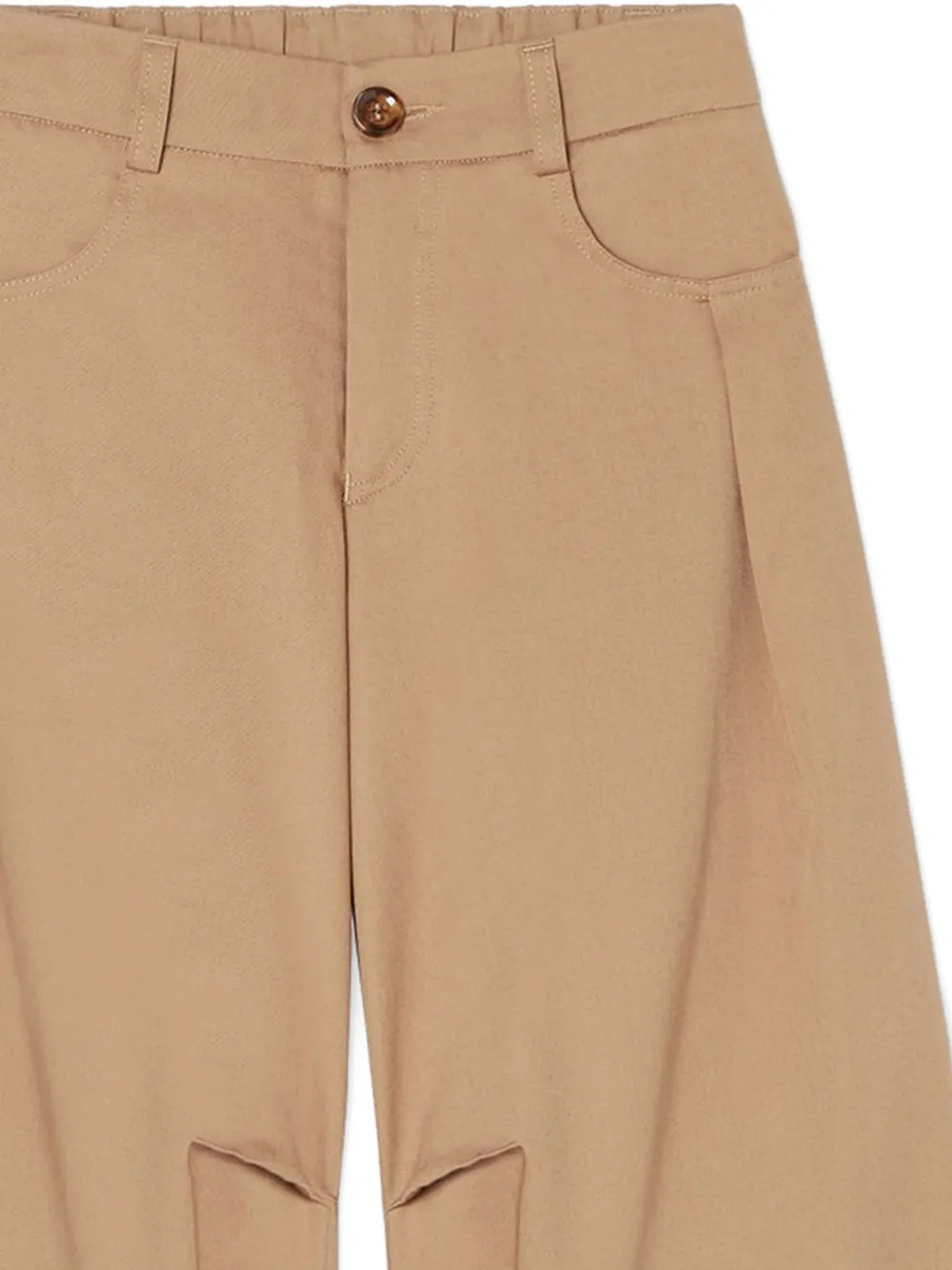 Fendi Kids Broek met knoopsluiting Beige