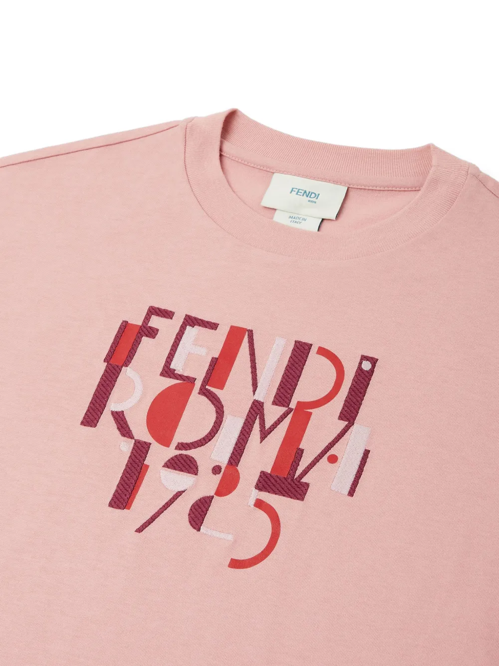 Fendi Kids T-shirt met grafische print Roze