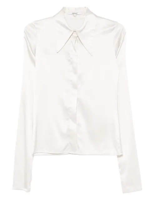 MANURI Tina point-collar silk-blend shirt