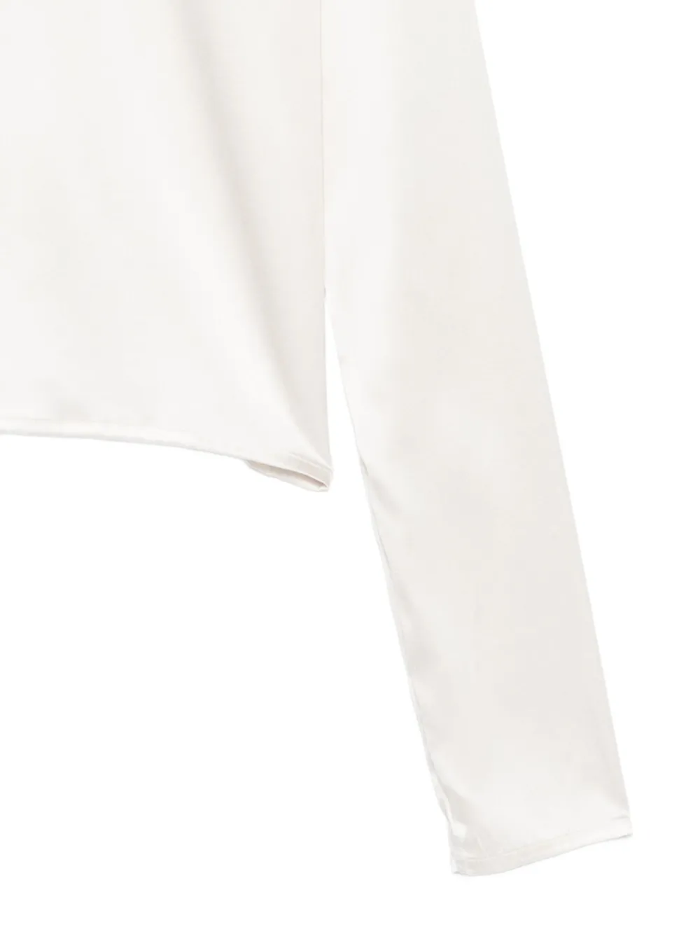 MANURI Tino blouse van zijdeblend met puntkraag Wit
