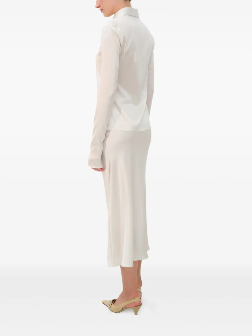 MANURI Tina point-collar silk-blend shirt | Shirts | Image 2
