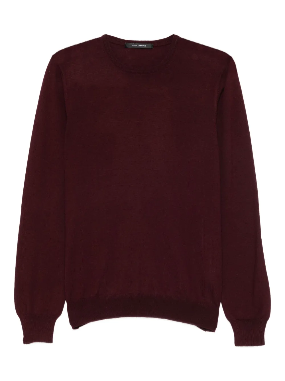 Tagliatore Trui van scheerwol met ronde hals Rood