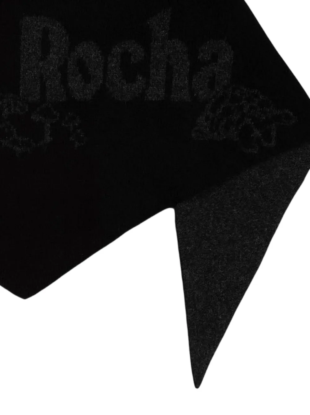 Simone Rocha Daisy logo-jacquard scarf Zwart