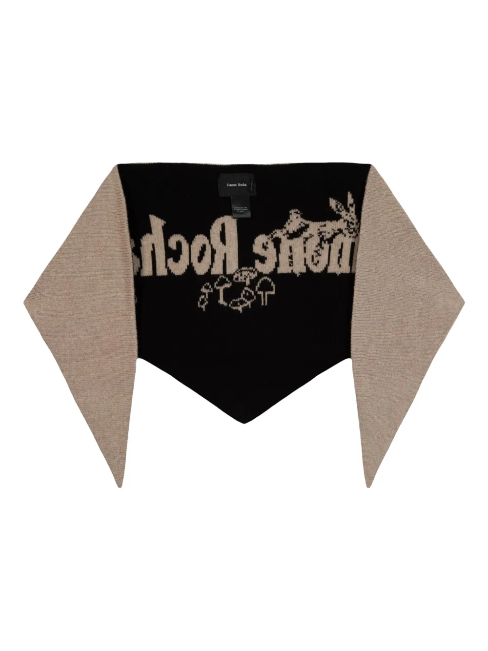 Simone Rocha Daisy logo-jacquard scarf Beige