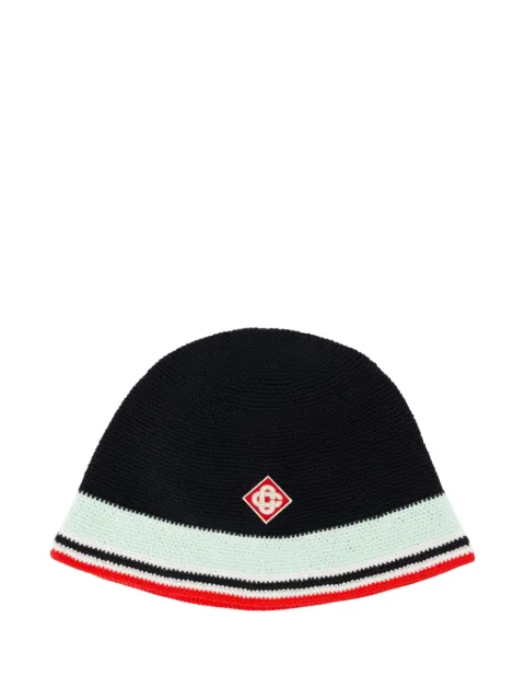 Casablanca crochet striped bucket hat