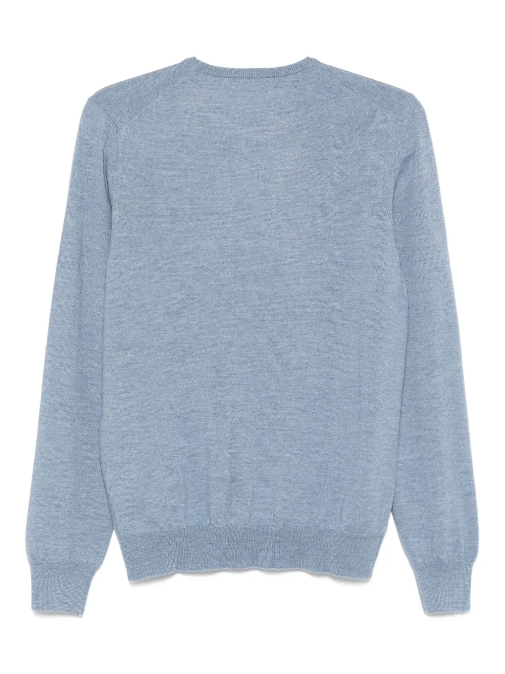 Tagliatore Trui van scheerwol met ronde hals Blauw