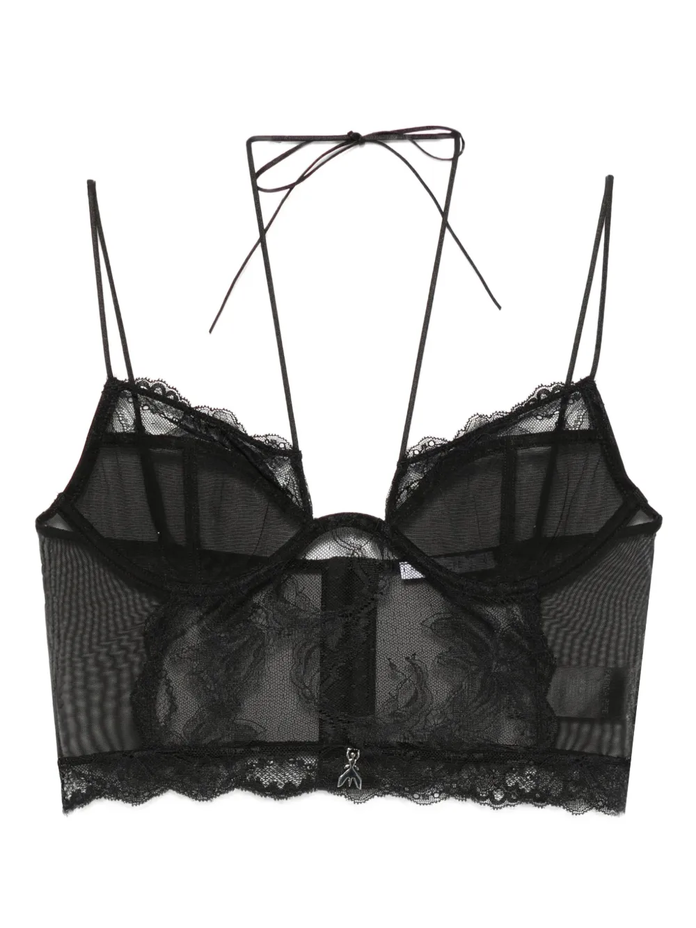 Patrizia Pepe lace bustier bra Zwart