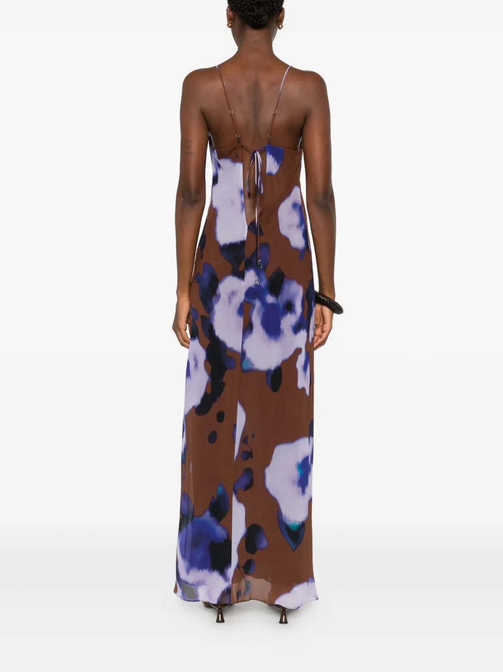 Patrizia Pepe Jurk met bloemenprint Bruin