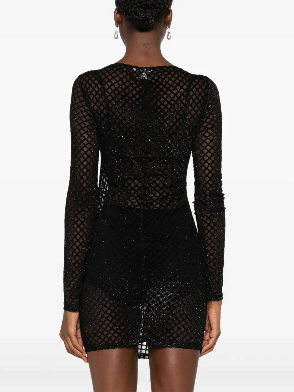 Patrizia Pepe Mesh mini-jurk Zwart