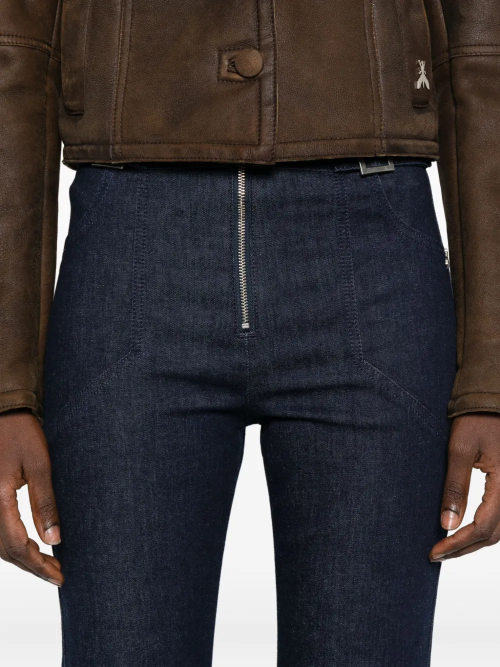 Patrizia Pepe Jeans met rits en gespdetail Blauw