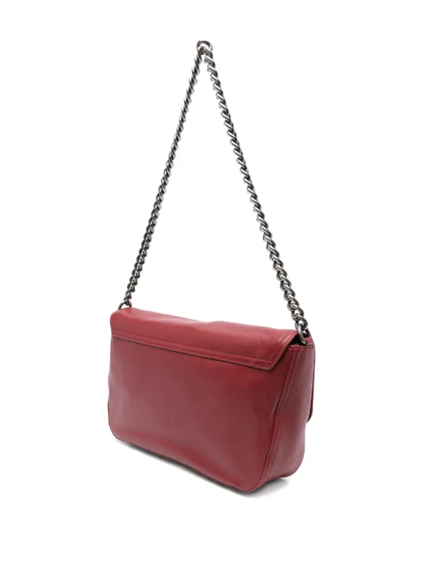 Patrizia Pepe Fly-plaque Shoulder Bag Red FARFETCH IN