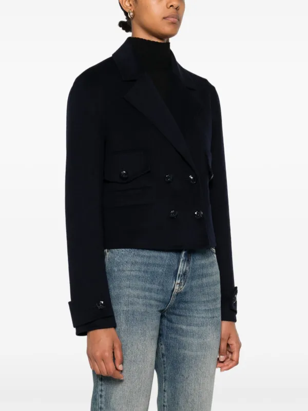 PATRIZIA PEPE ダブルライダースジャケット 羊革 イタリア製 42 Patrizia Pepe ダブルジャケット | ブルー | FARFETCH JP