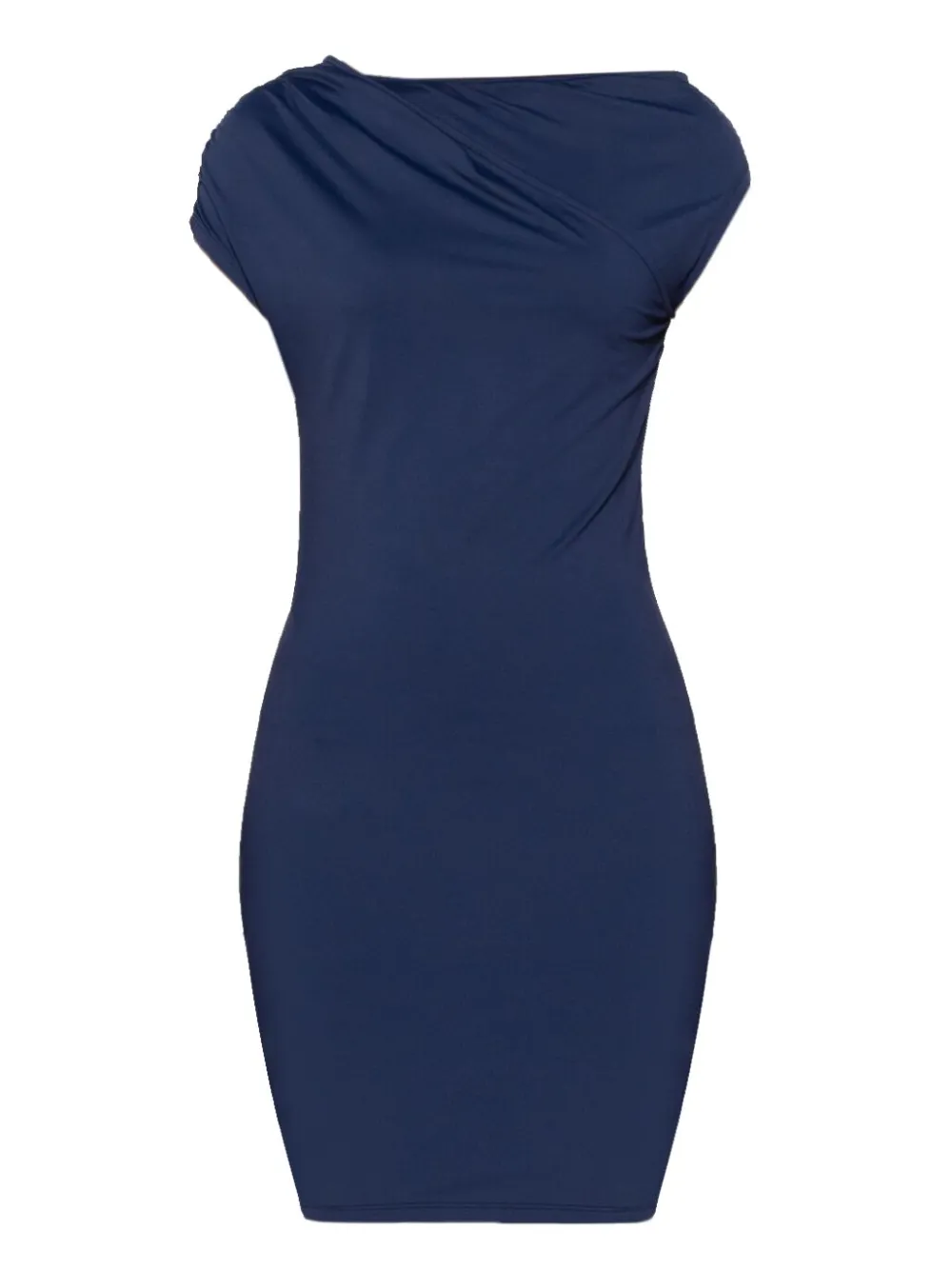 Patrizia Pepe Mini-jurk met asymmetrische hals Blauw