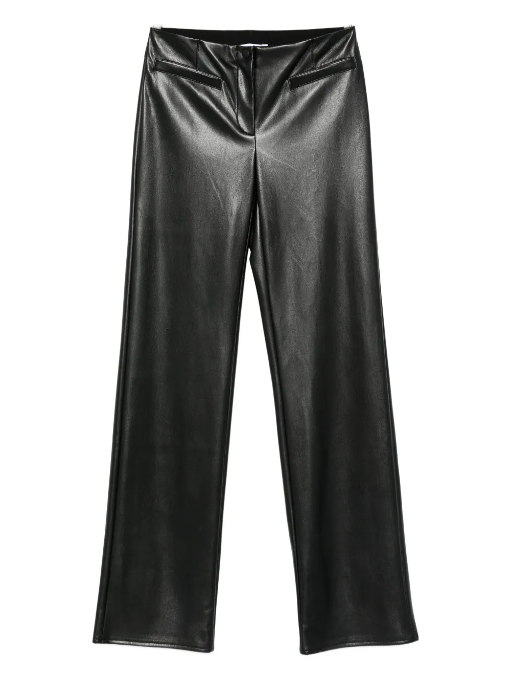 Patrizia Pepe coated flare trousers Zwart