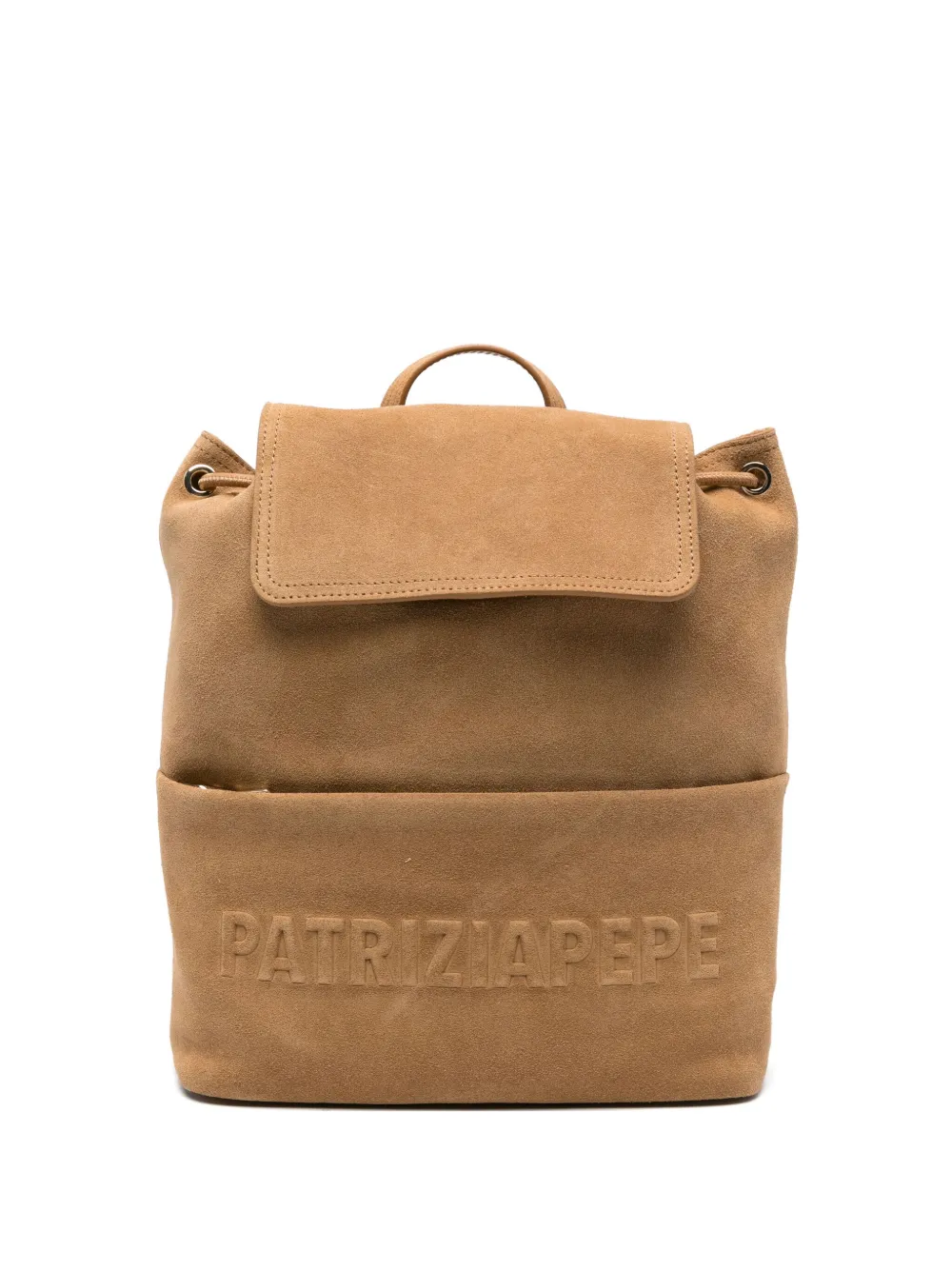 Patrizia Pepe Im(perfection) Suede Backpack In Brown