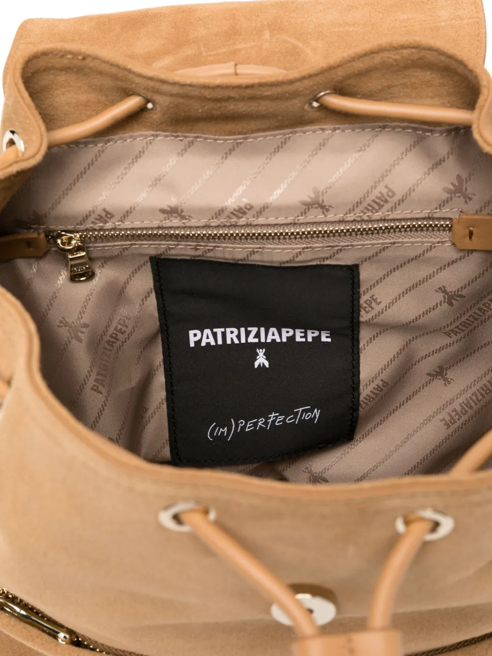 Patrizia Pepe Im(perfection) suède rugzak Bruin