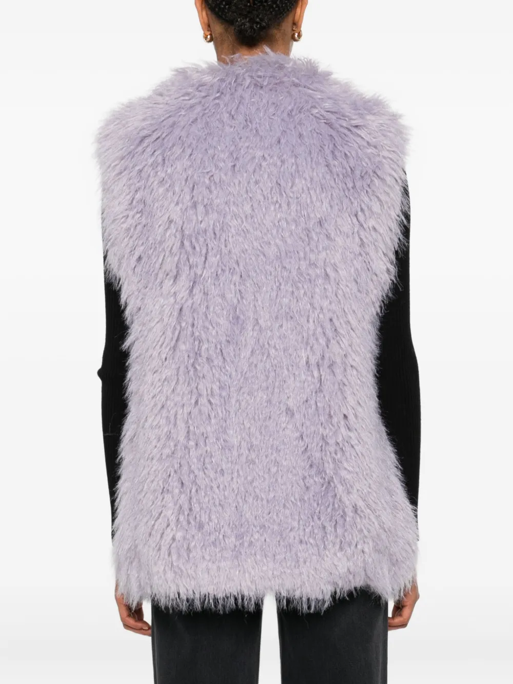 Patrizia Pepe Bodywarmer met ronde hals Paars