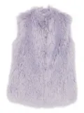 Patrizia Pepe crew-neck fur gilet - Purple
