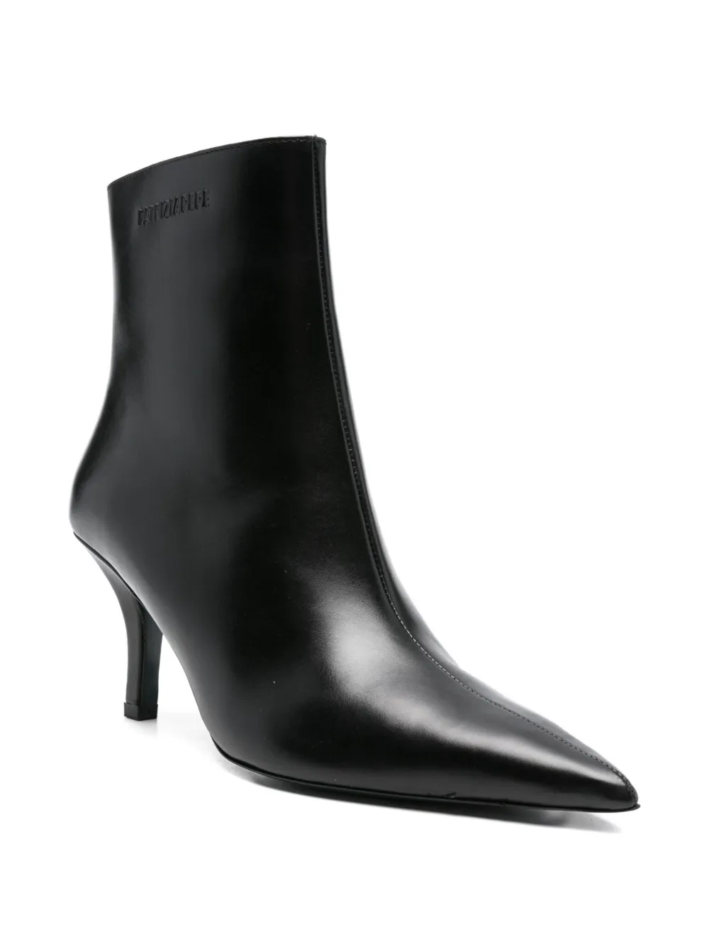 Patrizia Pepe 75mm leather ankle boots Black