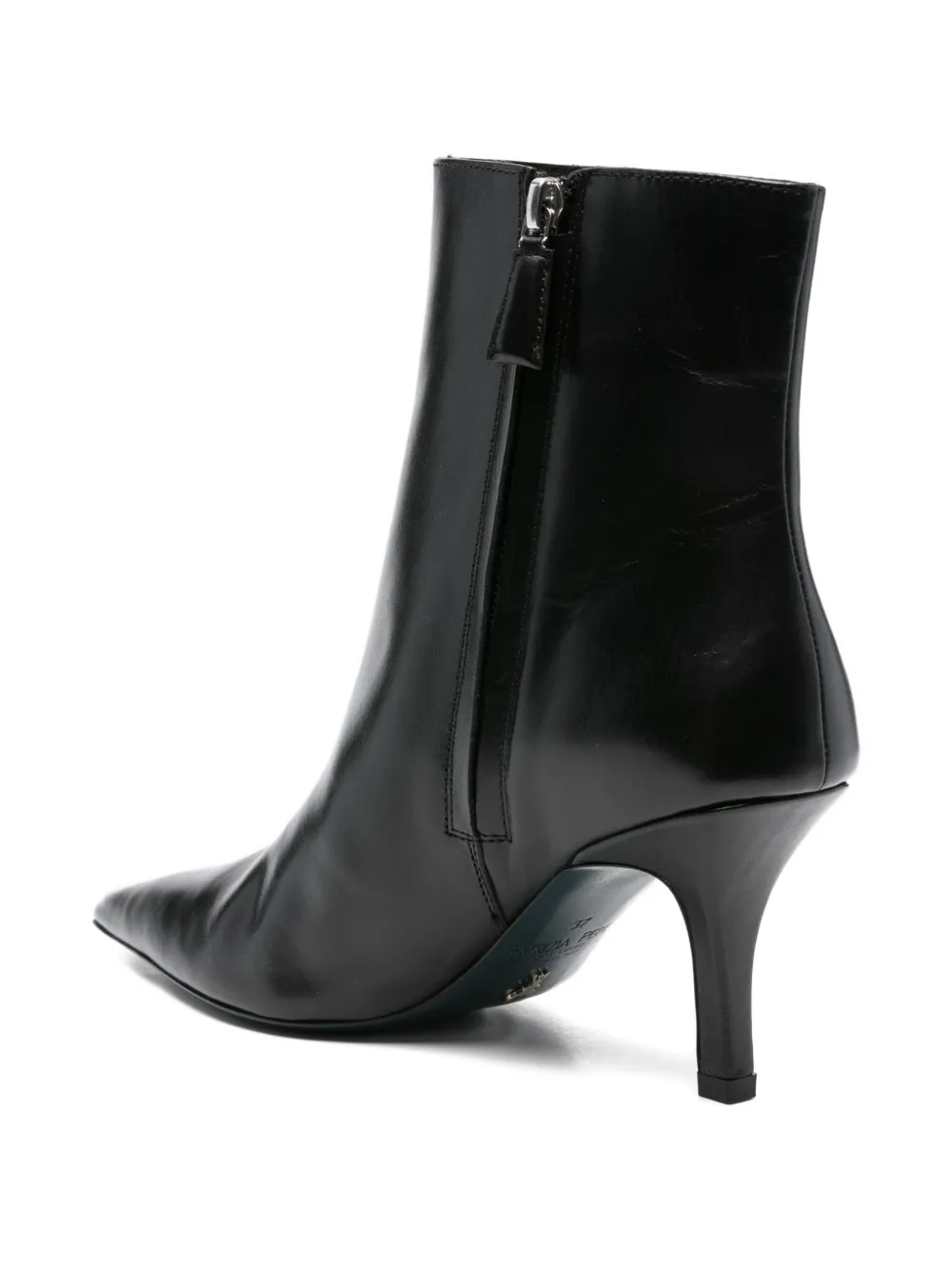Patrizia Pepe 75mm leather ankle boots Black