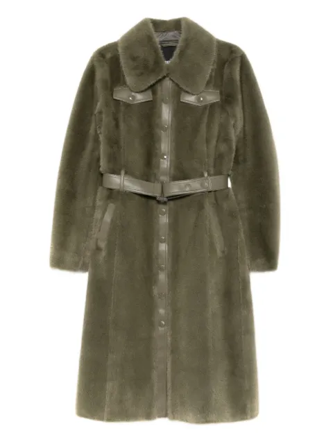 Patrizia Pepe belted faux-fur coat