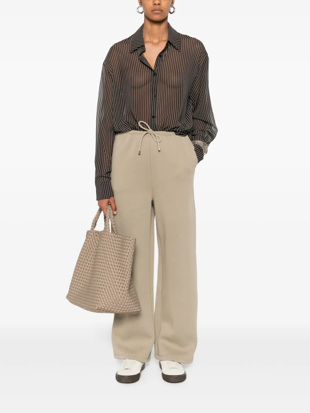 Patrizia Pepe Broek met trekkoord - Beige
