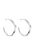 Patrizia Pepe crystal-embellished hoop earrings - Silver