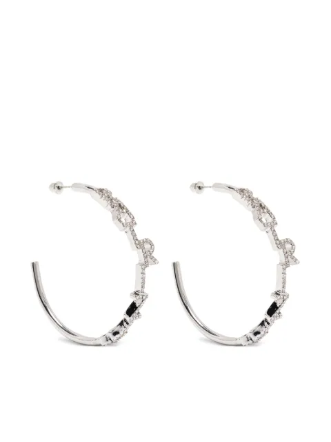 Patrizia Pepe crystal-embellished hoop earrings