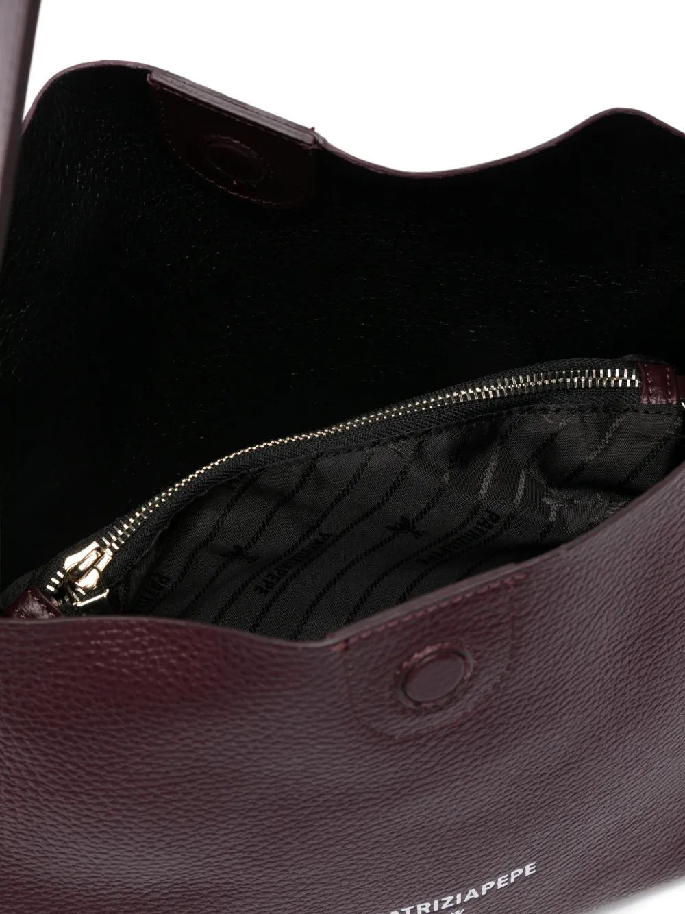Patrizia Pepe Never Complete Buckle-detail Shoulder Bag In Purple