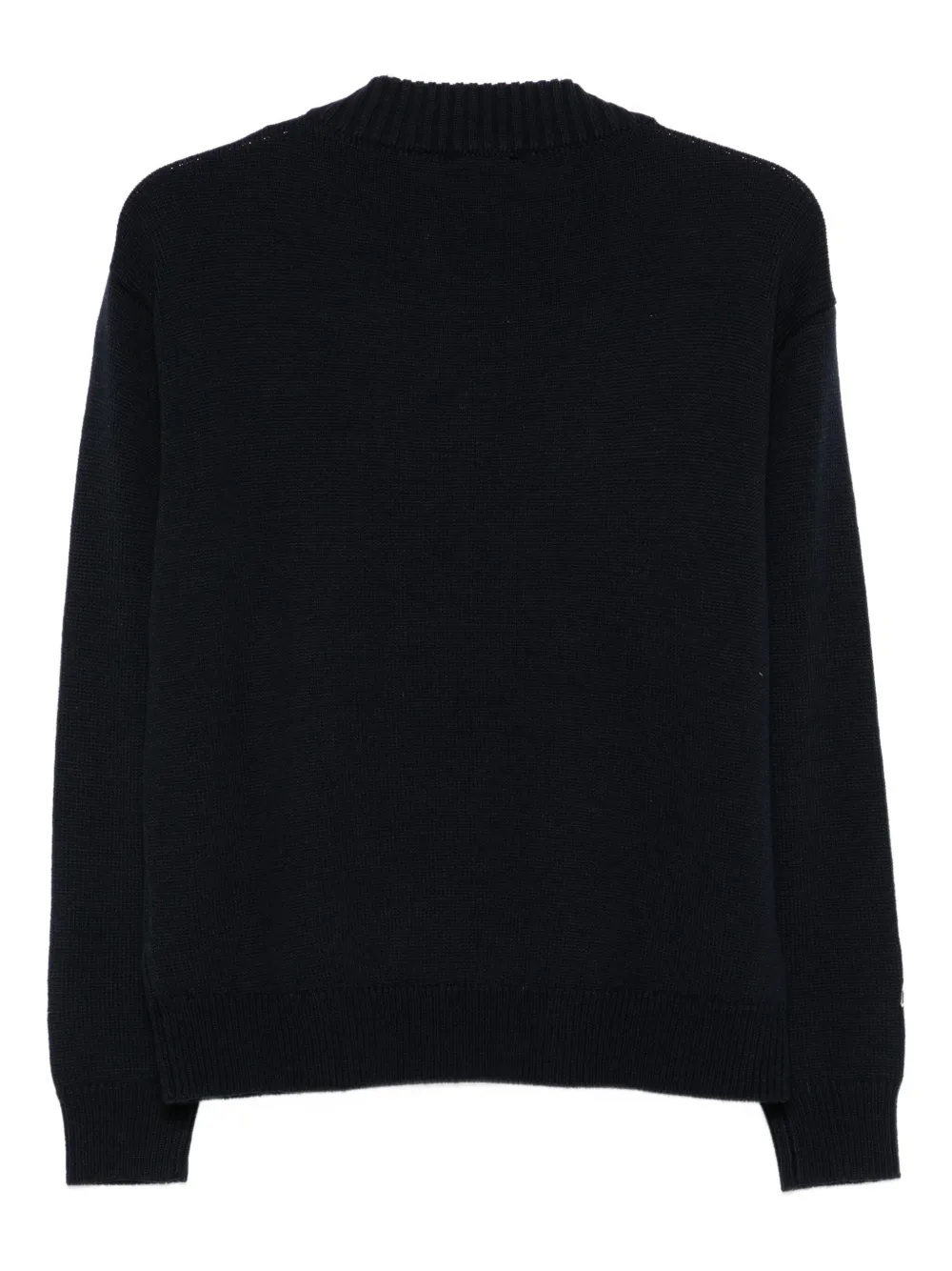 Patrizia Pepe Trui met ronde hals en logo Blauw