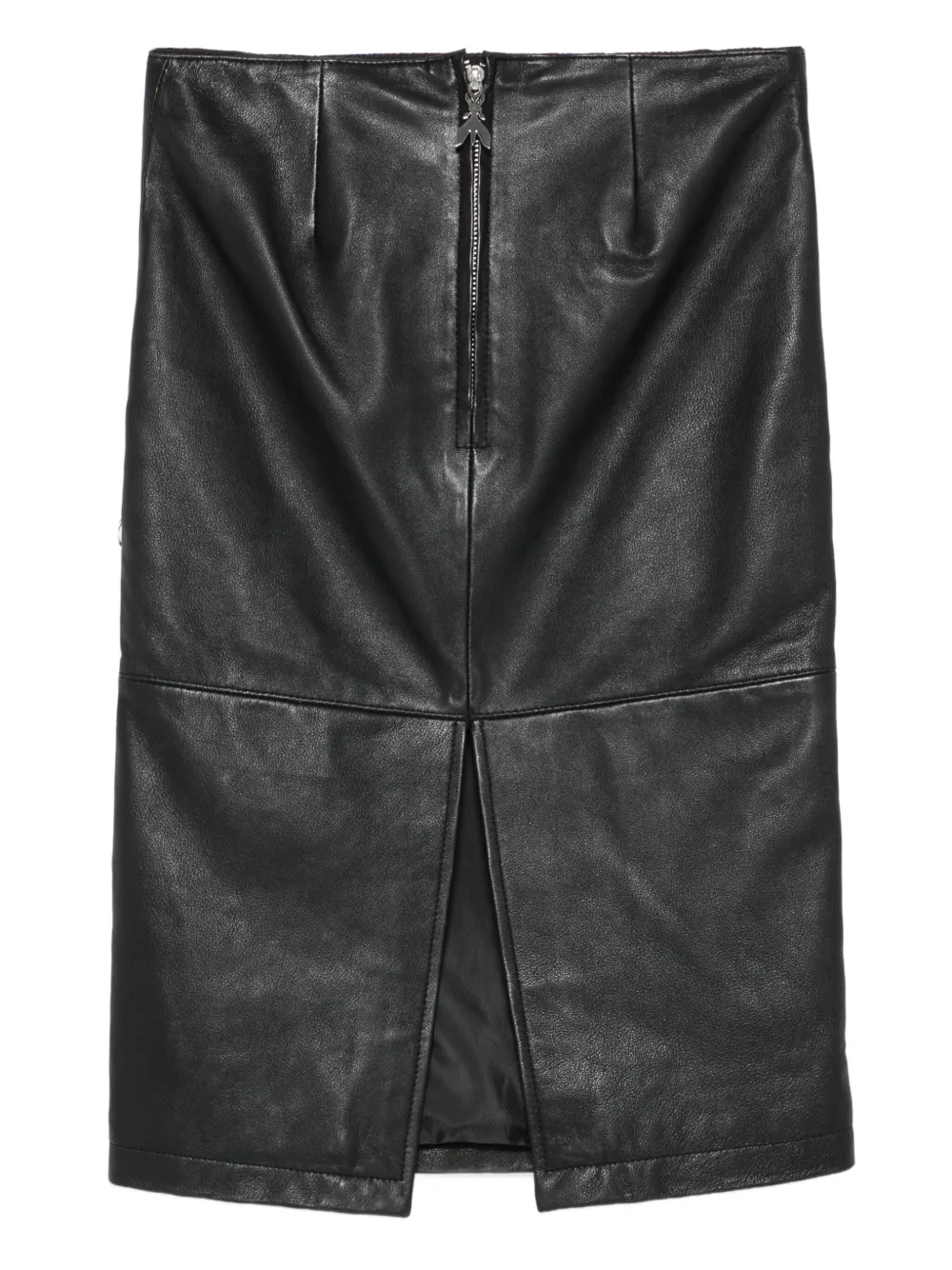 Patrizia Pepe leather studded-detail midi skirt - Zwart